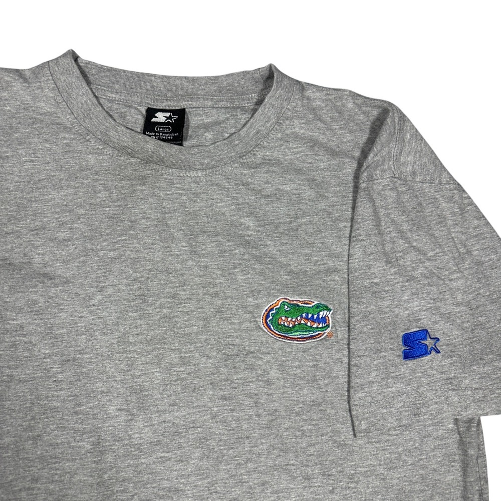 Starter Florida Gators T-Shirt Mens Large Gray Embroidered Logo Short Sleeve Tee